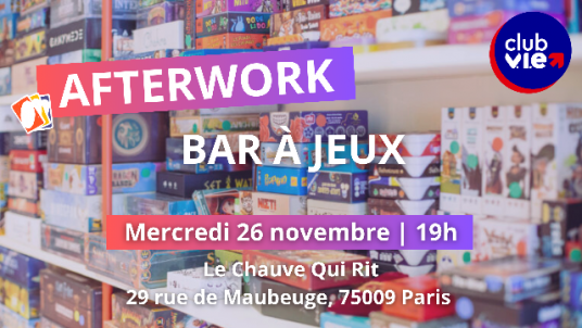 Afterwork jeux de société 🎲🧩 - Mercredi 26 novembre 