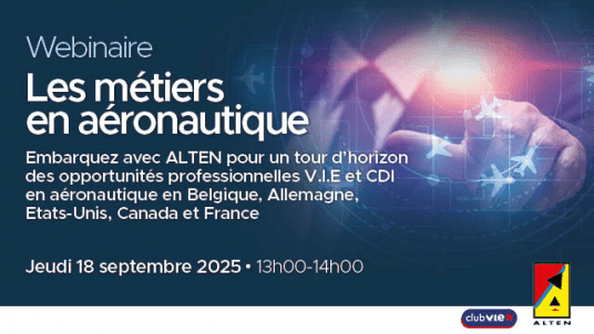 Webinaire - Les métiers de l'aéronautique Club V.I.E x Alten