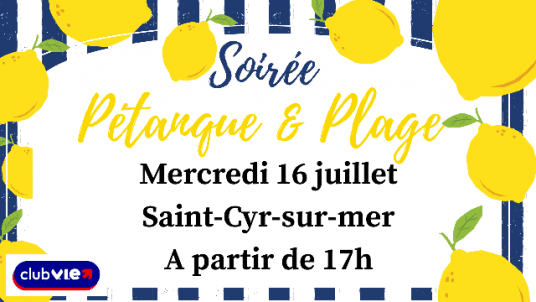 Afterworks pétanque et repas sur la plage
