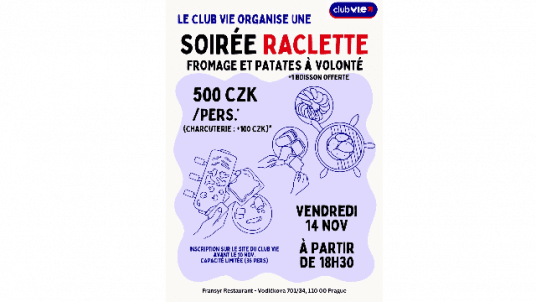 Soirée Raclette Prague - 14/11